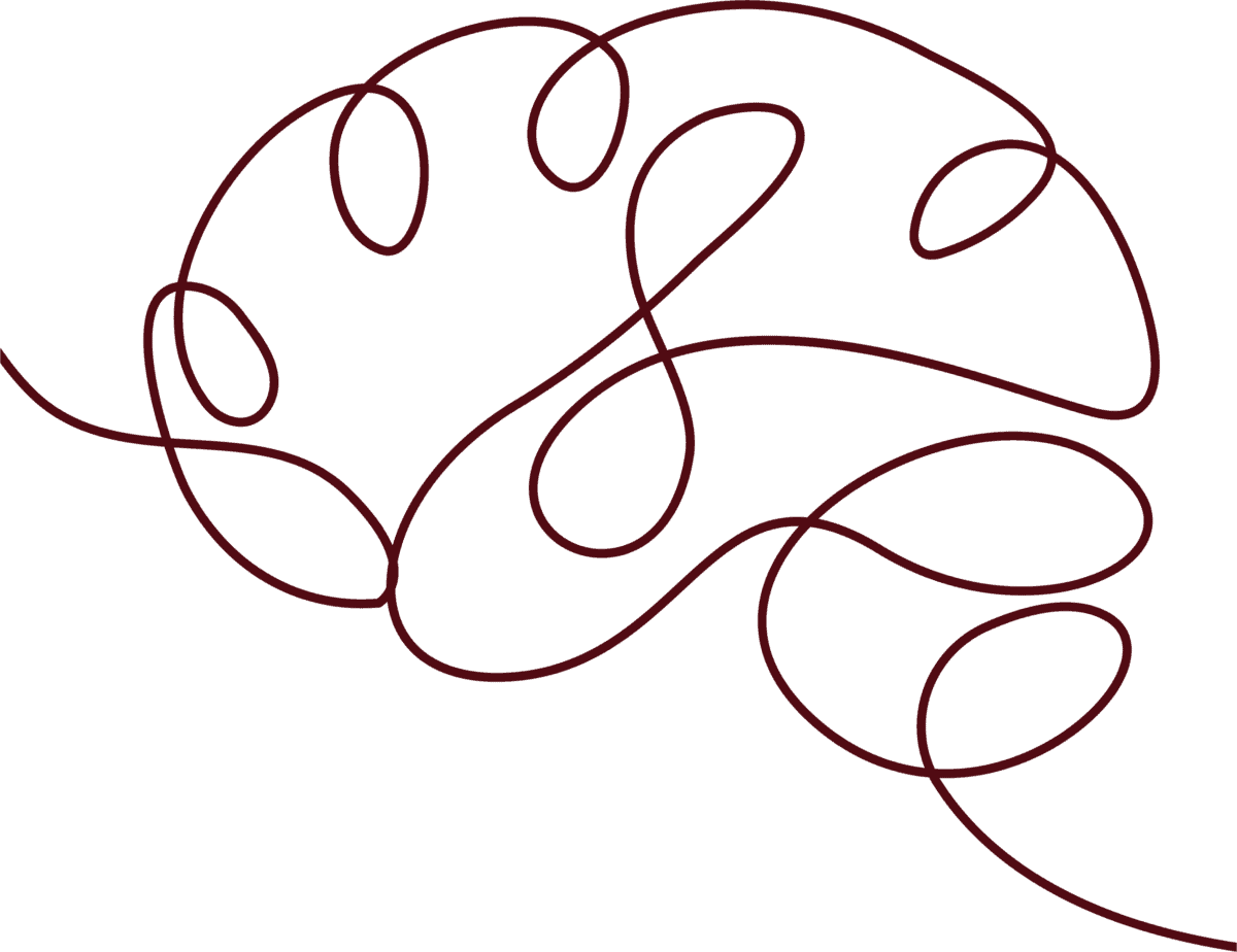 One Line Gehirn-Icon