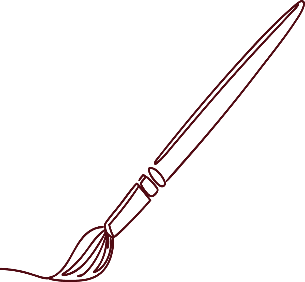 One Line Pinsel-Icon