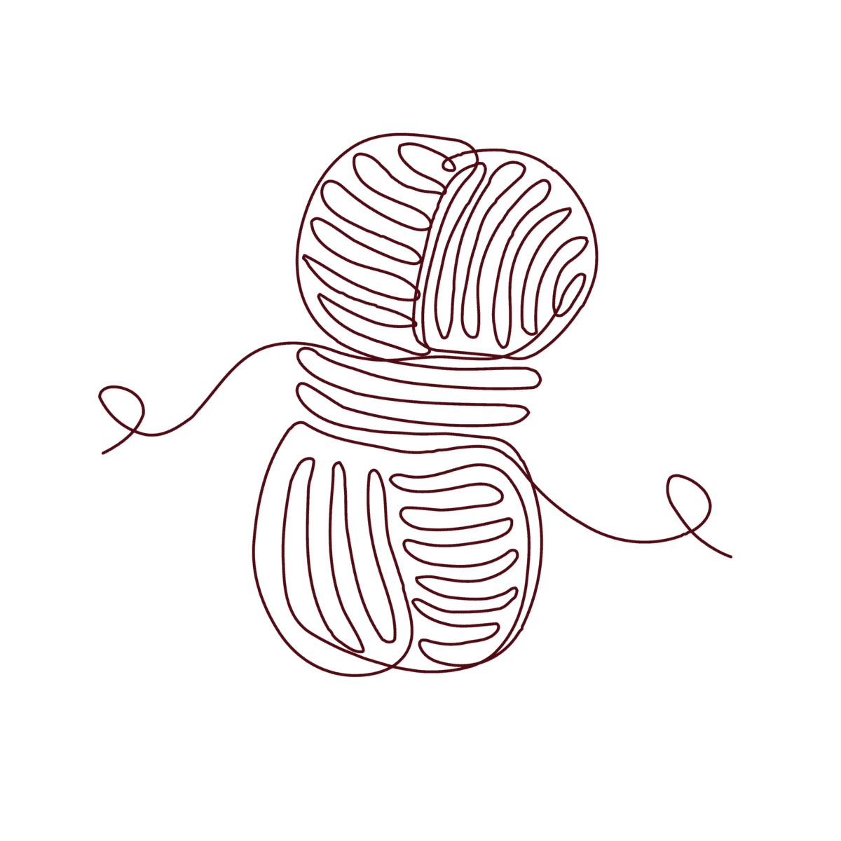 One Line Wollknäuel-Icon