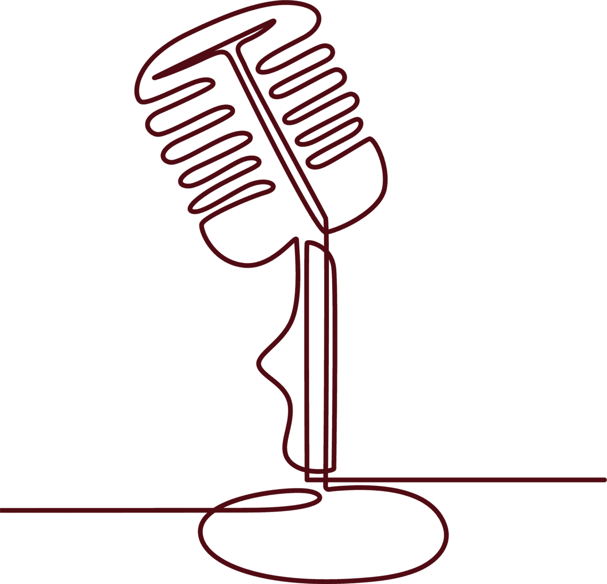One Line Mikrofon-Icon