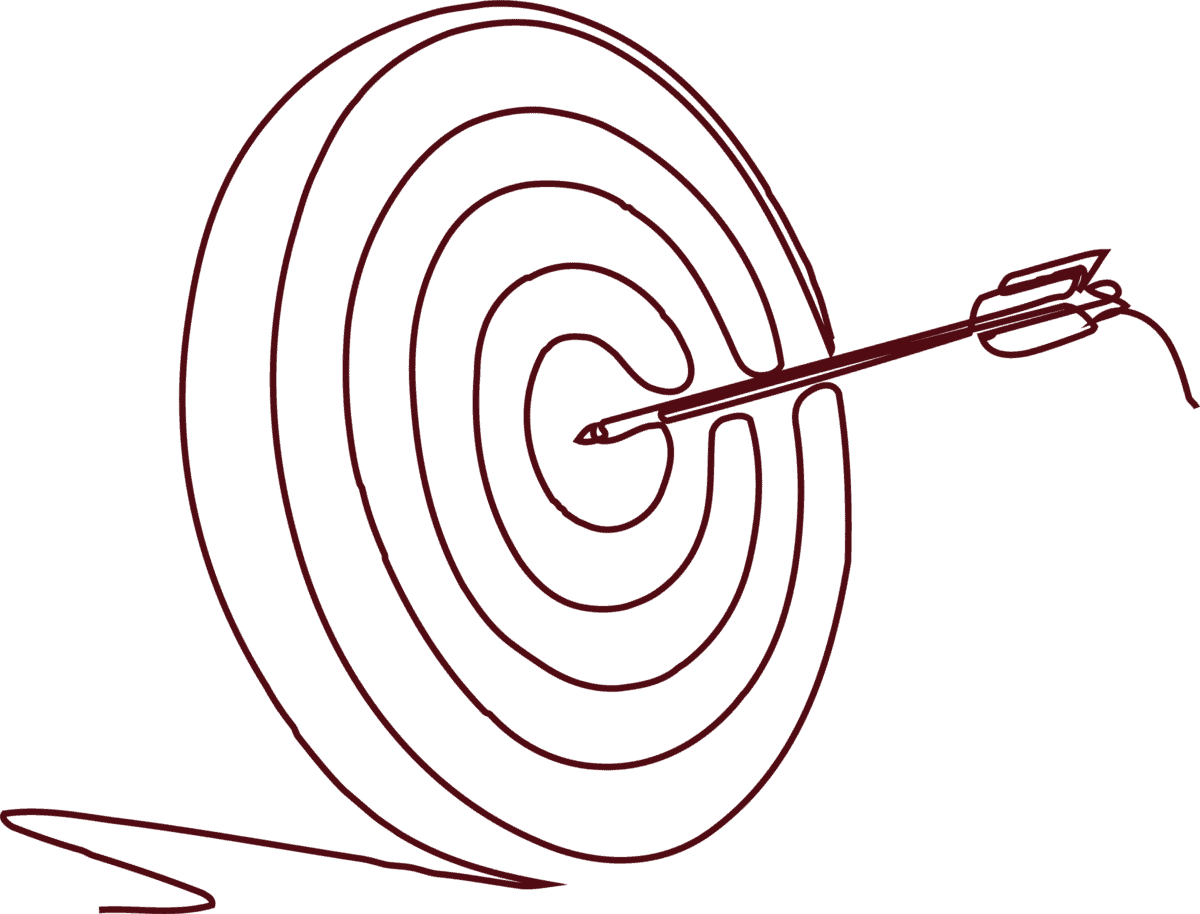One Line Zielscheibe-Icon