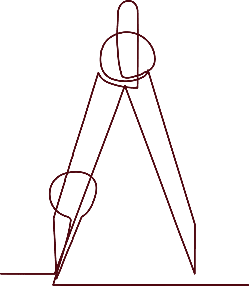 One Line Zirkel-Icon
